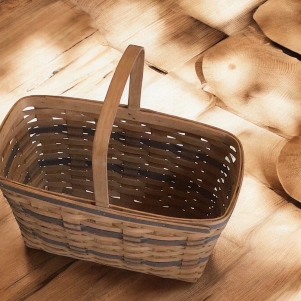 RARE HTF Longaberger 1987 Bread & Milk J W Basket Vintage ~ EUC